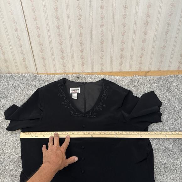 Vintage 90s Main Street Classics Dress 3X Victorian Romantic Goth Evening Wear - Picture 3 of 8